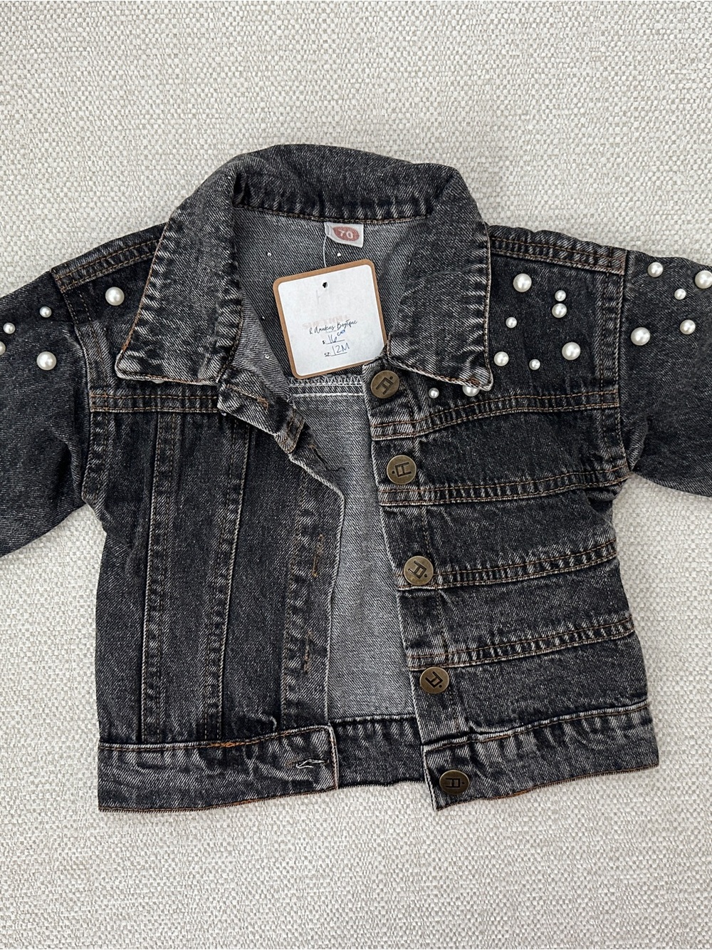 Abby Apples Boutique Hedy Pearl Denim Jacket